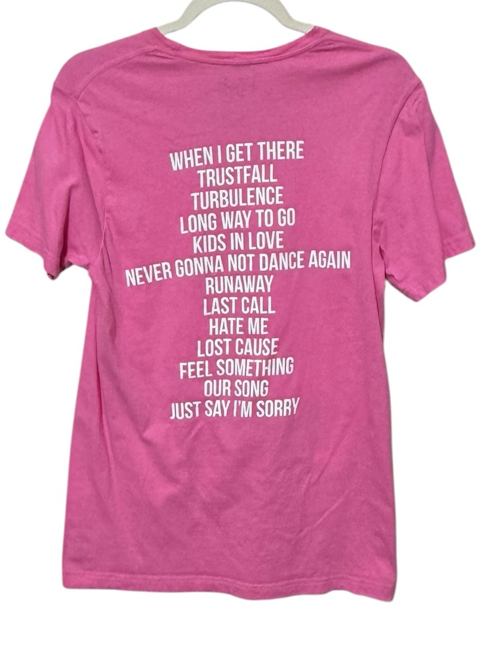 P!NK Trustfall 2023 Graphic Tee S 17.5” p2p Pink NWOT - Picture 6 of 8